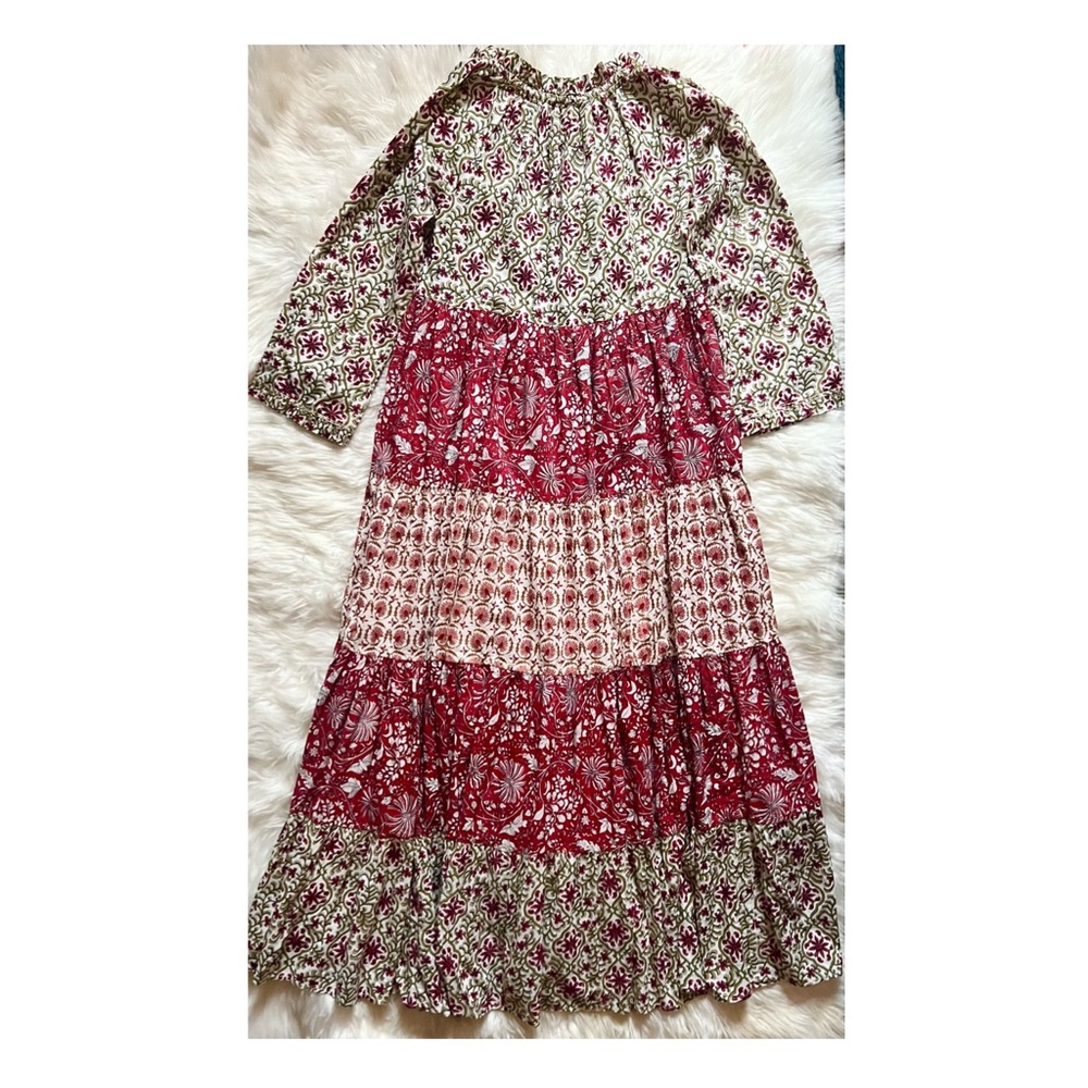 New! ANTHROPOLOGIE Ro’s Garden Tiered Stitched Ruffle Maxi Dress - Picture 7 of 12